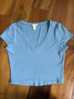 Blue Cropped Tee